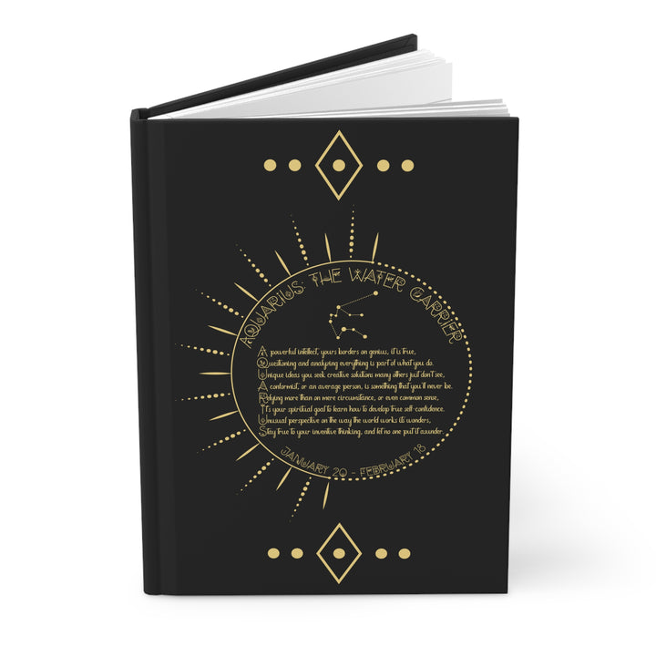 Aquarius Acrostic Poem Hardcover Journal Matte