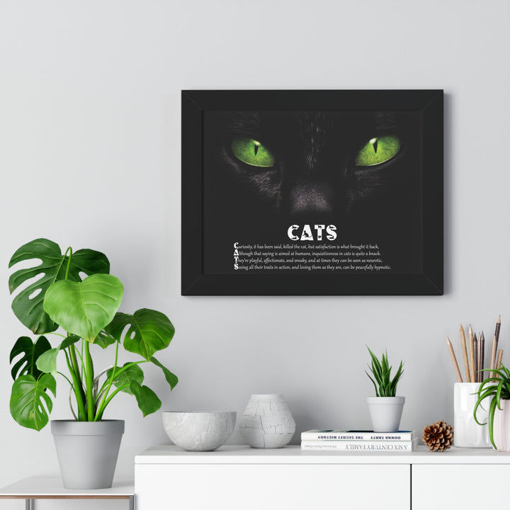 It's Just a Phrase "Cats" Framed Acrostic Poem Print