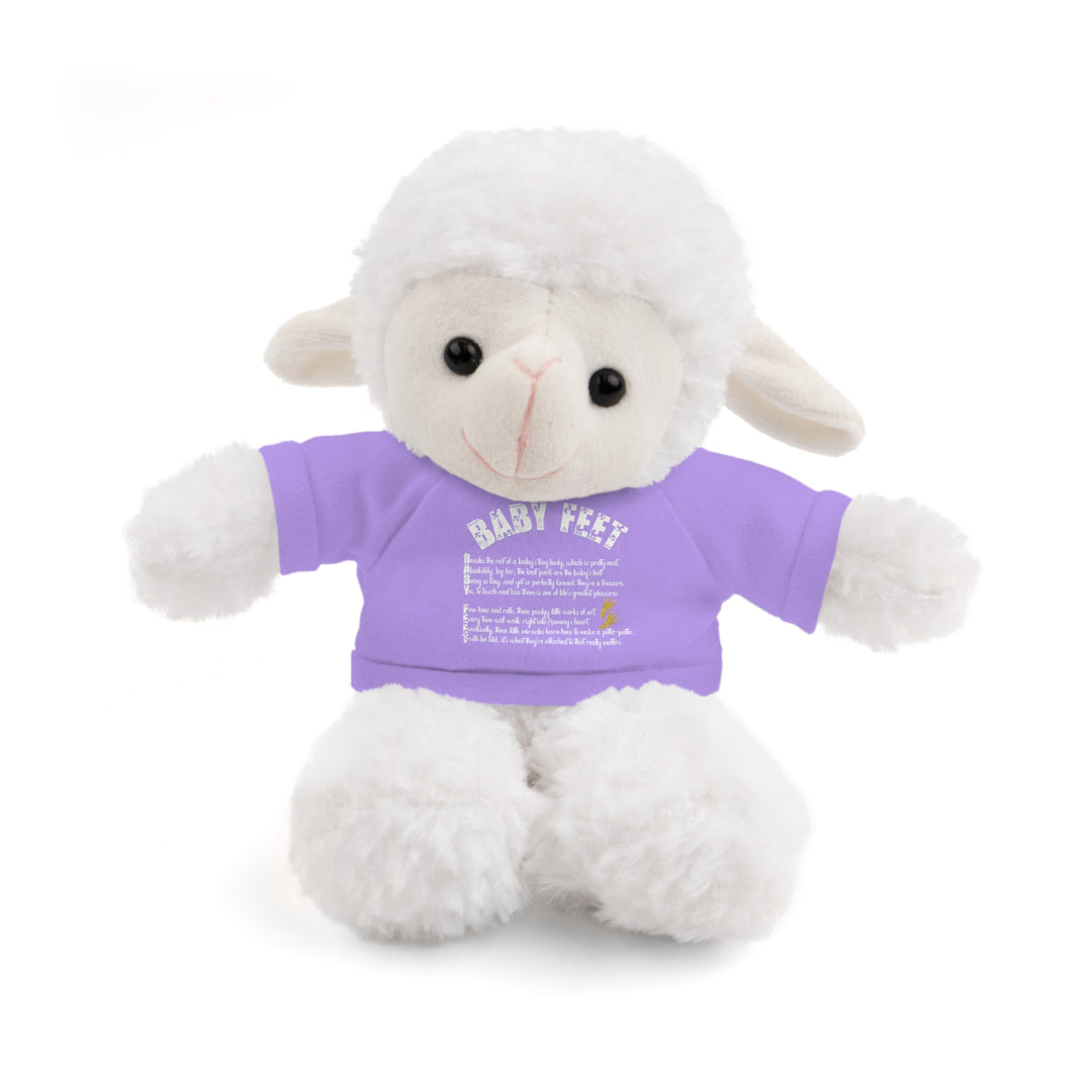 Baby Feet Acrostic Poem Stuffed Animals with Tee - Baby Feet - Gold Footprints