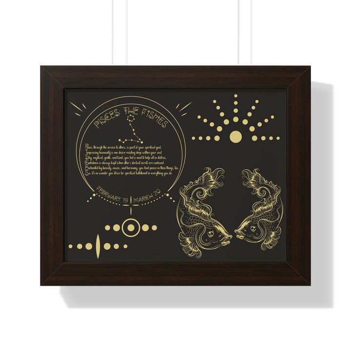 Written in the Stars Framed Acrostic Poem Print - Pisces
