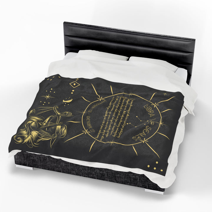 Libra Acrostic Poem Velveteen Blanket