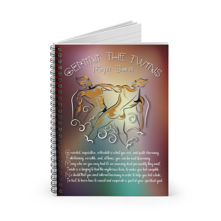 Written in the Stars "Gemini" Spiral Notebook - Ruled Line