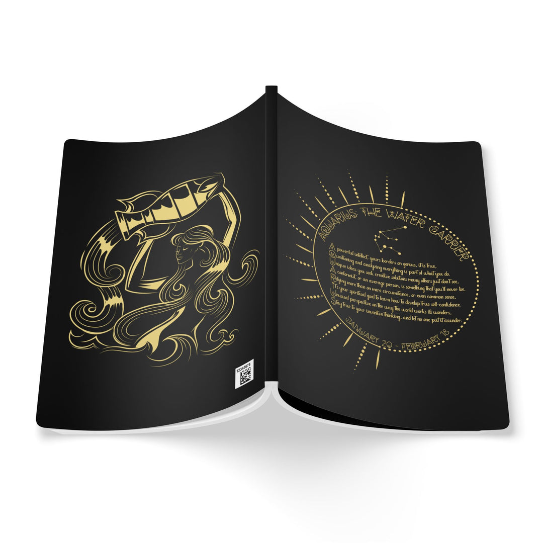Aquarius Acrostic Poem Astrological Softcover Notebook