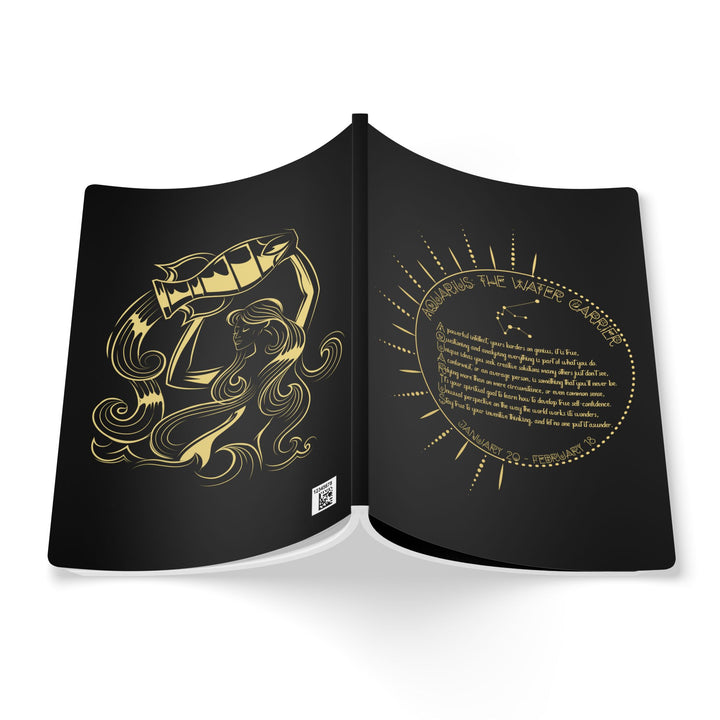 Aquarius Acrostic Poem Astrological Softcover Notebook