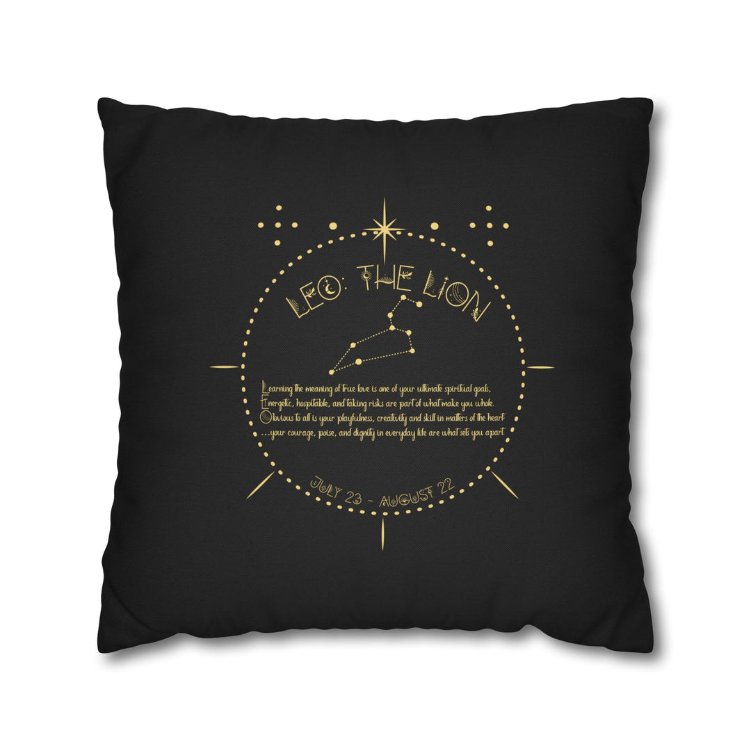 Leo Acrostic Poem Pillow Cover