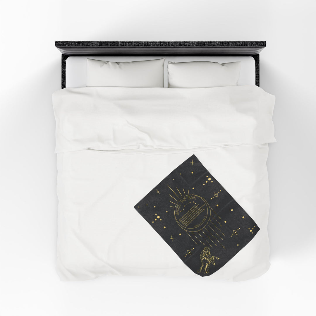Aries Acrostic Poem Velveteen Plush Blanket