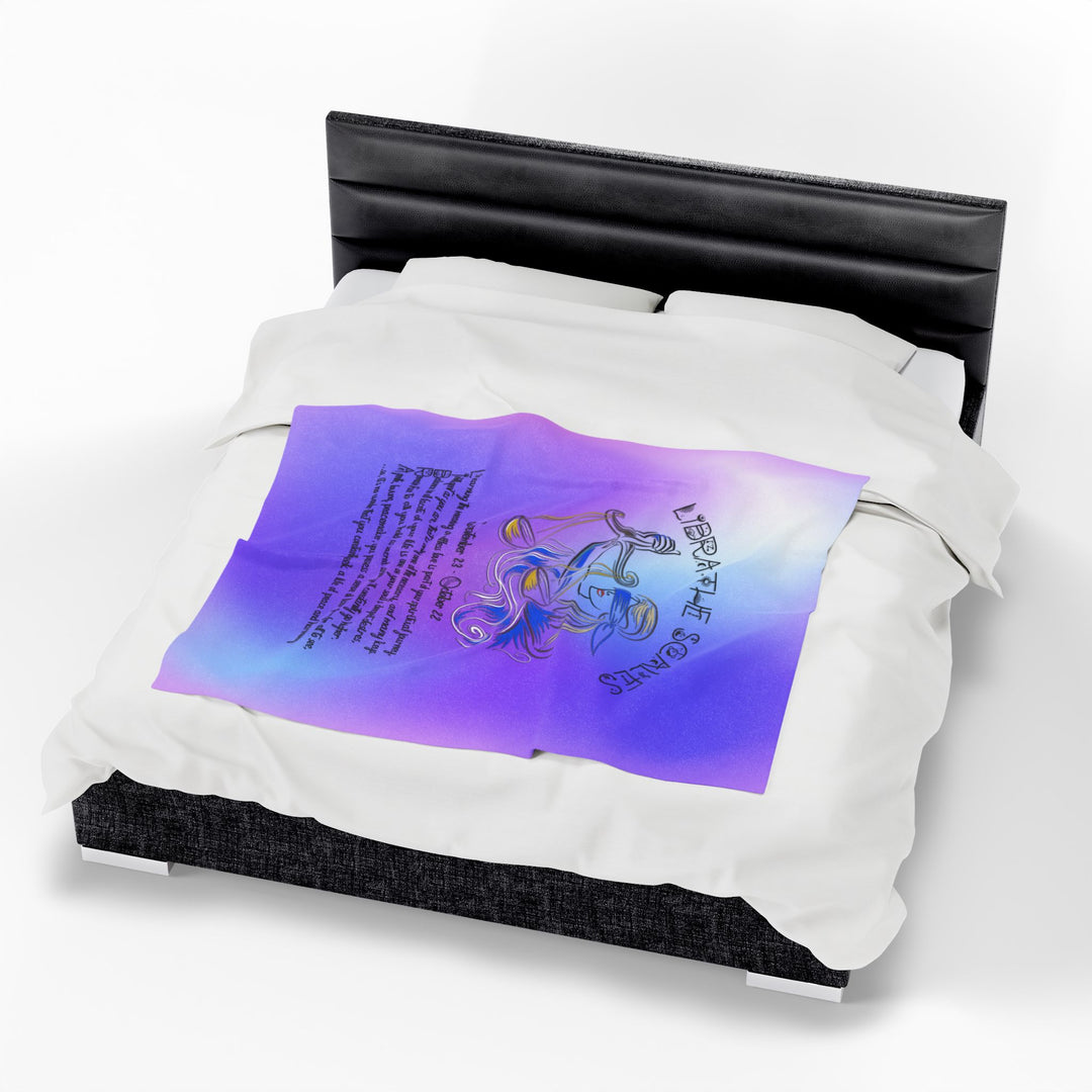 Libra Acrostic Poem Velveteen Plush Blanket - Colored