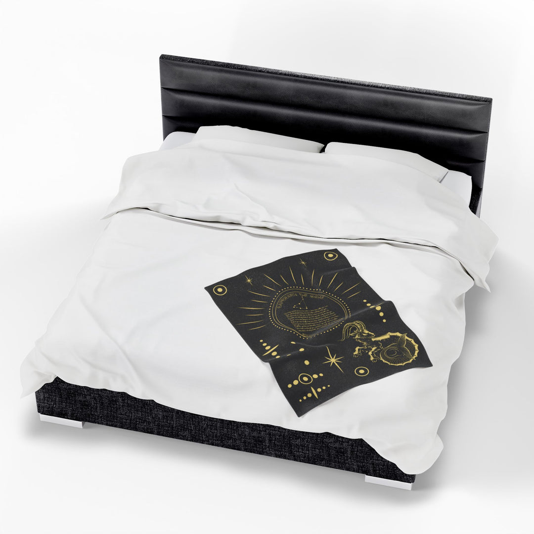 Capricorn Acrostic Poem Velveteen Blanket