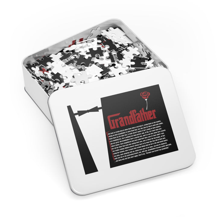Grandfather Acrostic Poem Jigsaw Puzzle - Tin Box
