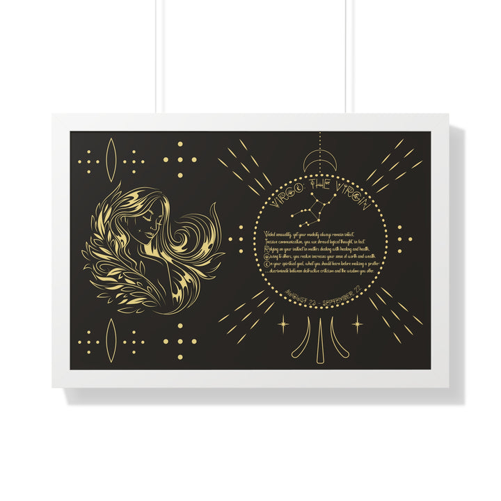 Written in the Stars Framed Acrostic Poem Print - Virgo