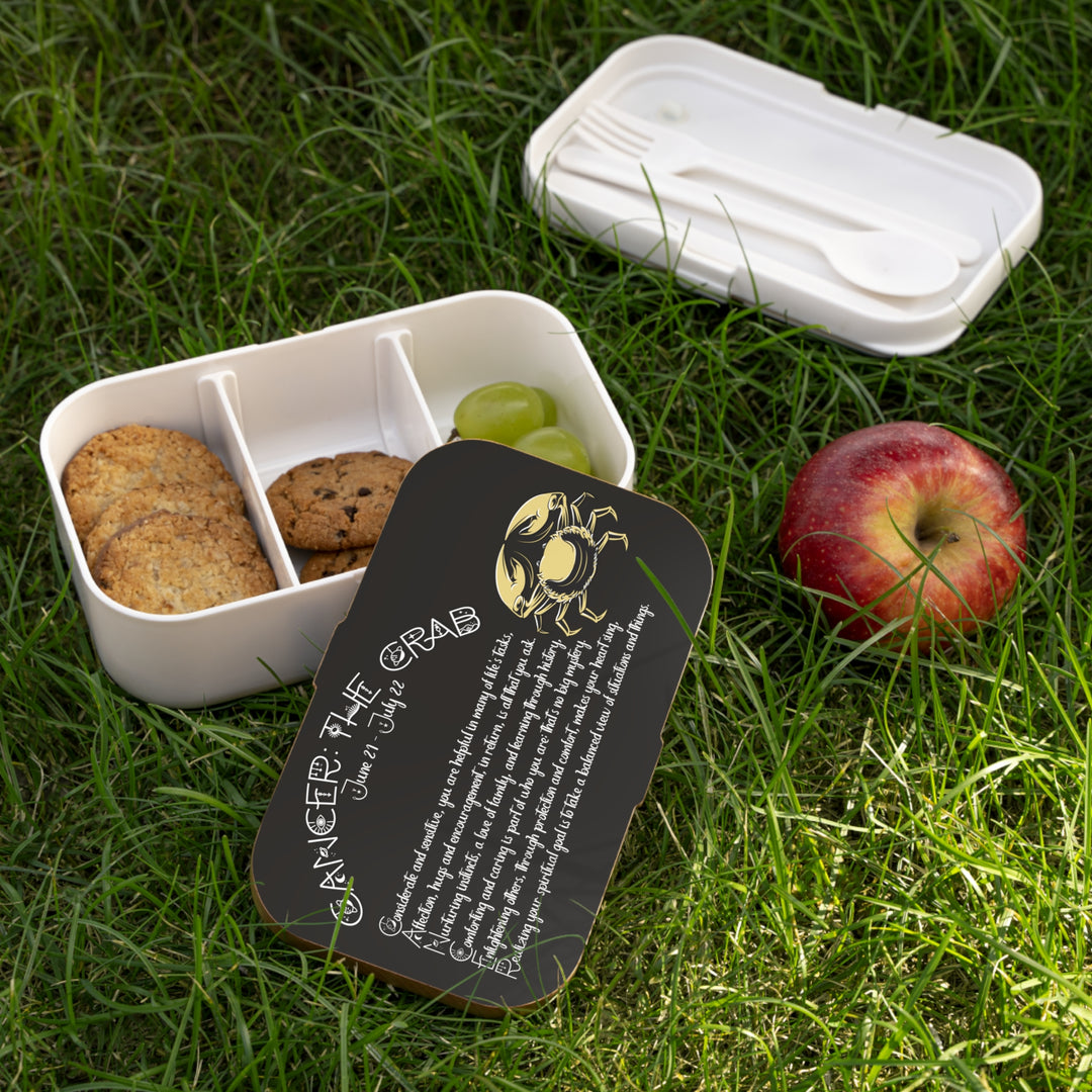Cancer Acrostic Poem Bento Lunch Box - Wooden Lid