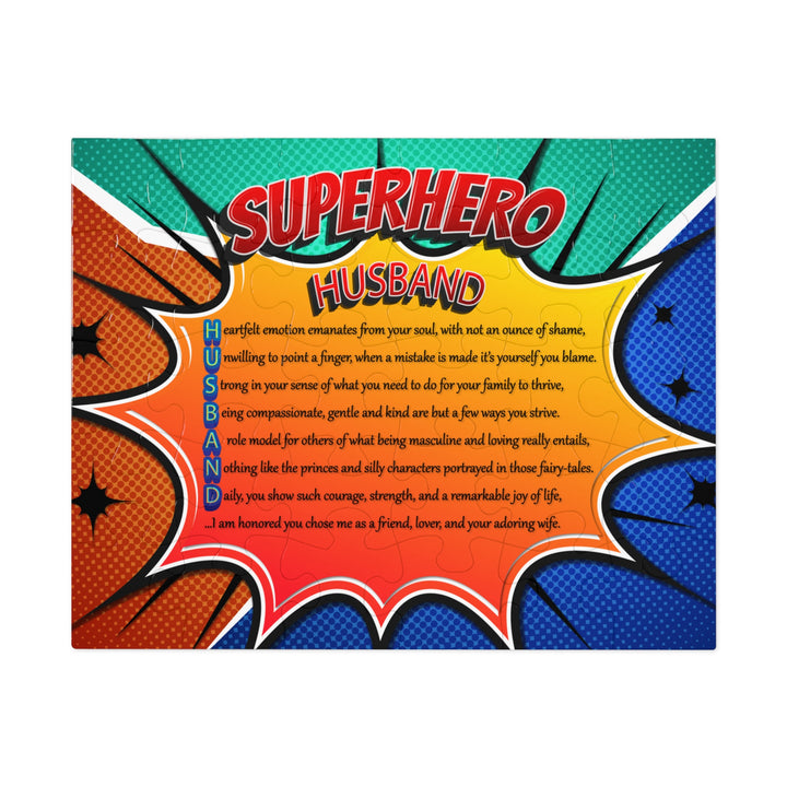 It's Just a Phrase "Husband"  Acrostic Poem Jigsaw Puzzle - Comic Style