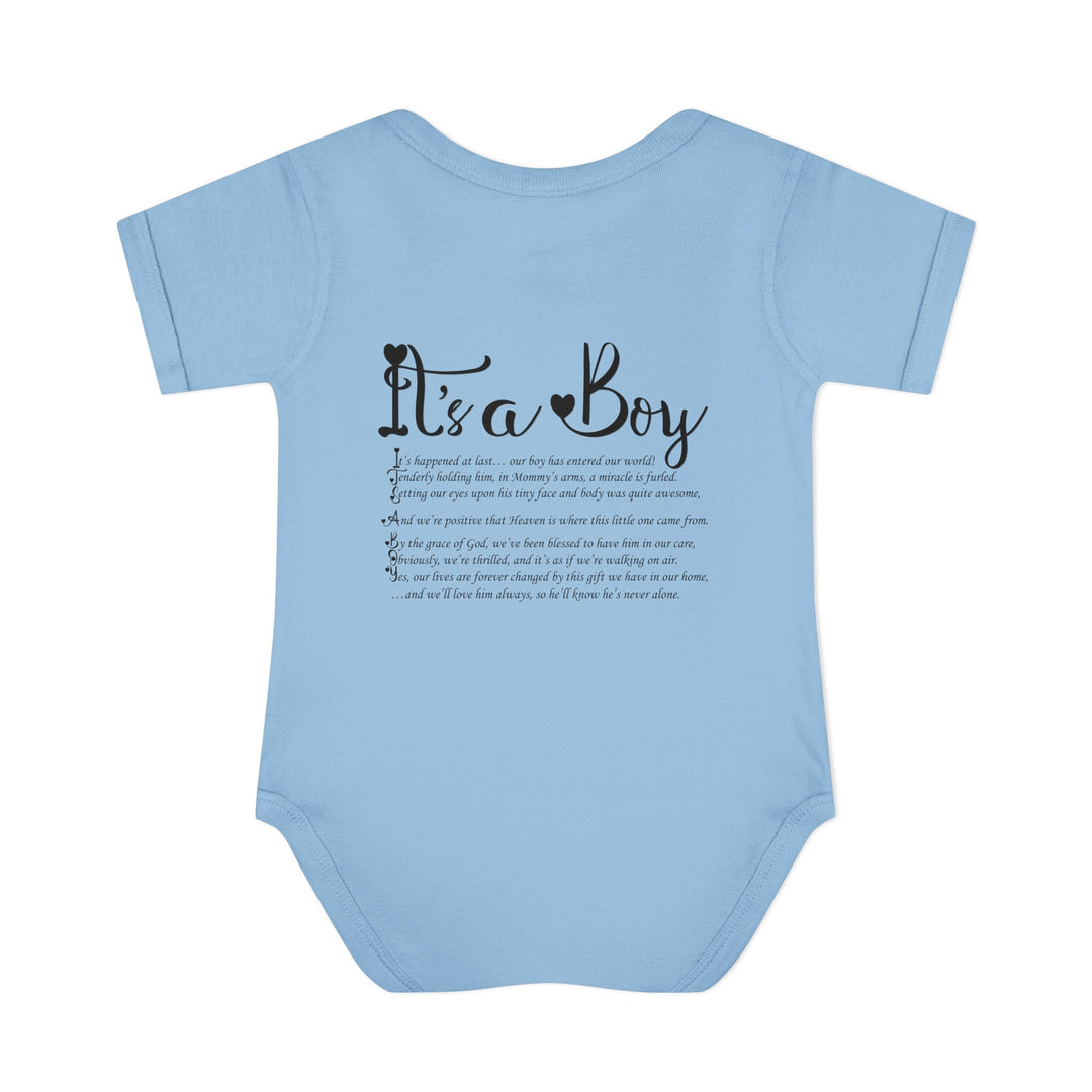 It's a Boy Acrostic Poem Baby Bodysuit - Ducky Design