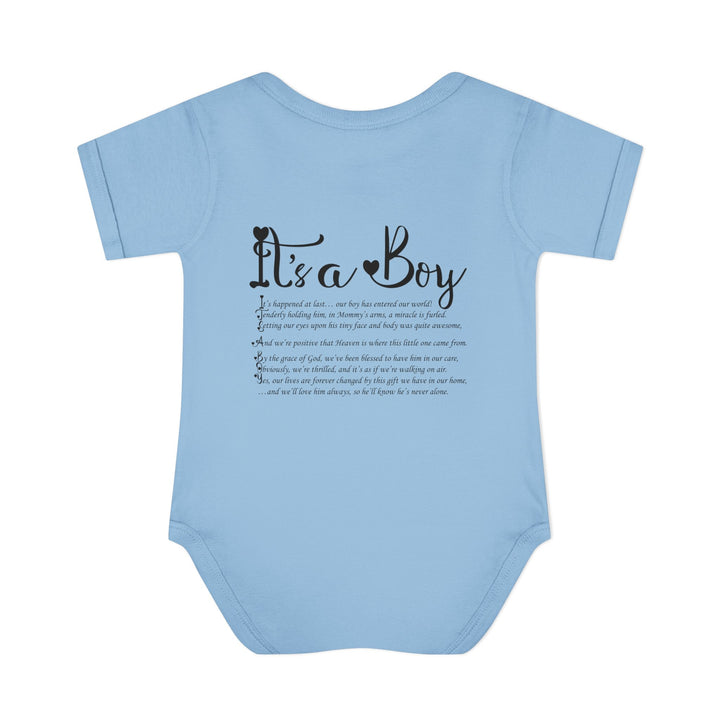 It's a Boy Acrostic Poem Baby Bodysuit - Ducky Design