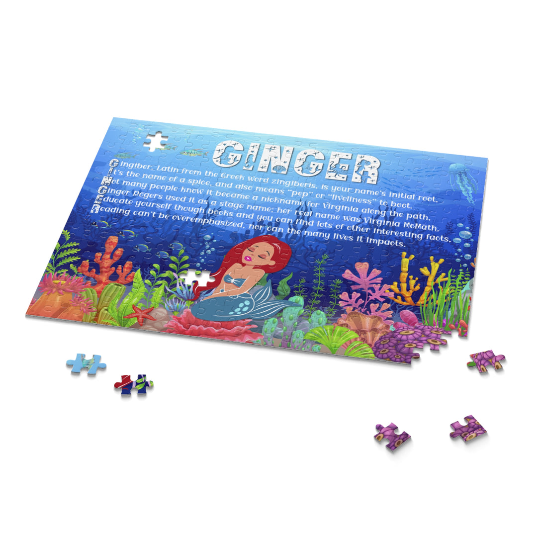 Namesakes Personalized Acrostic Name Poem Jigsaw Puzzle - Mermaid - Red Hair 2