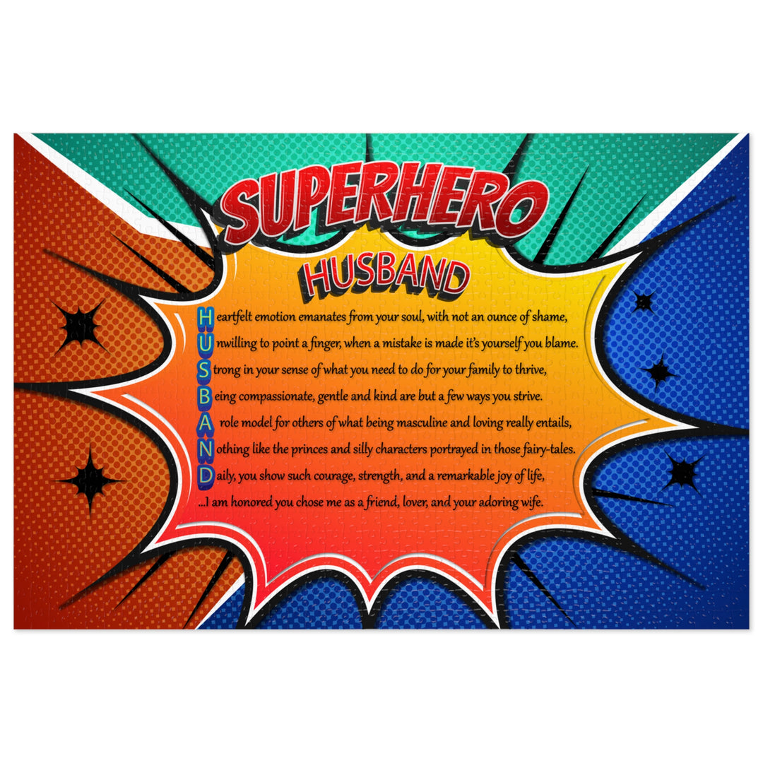 It's Just a Phrase "Husband"  Acrostic Poem Jigsaw Puzzle - Comic Style