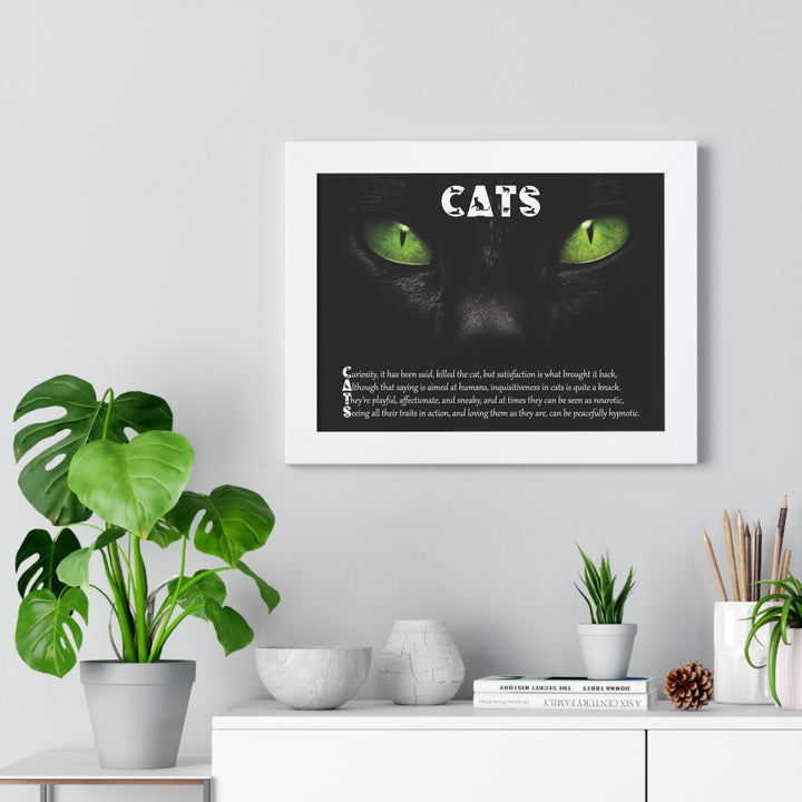 It's Just a Phrase "Cats" Framed Acrostic Poem Print
