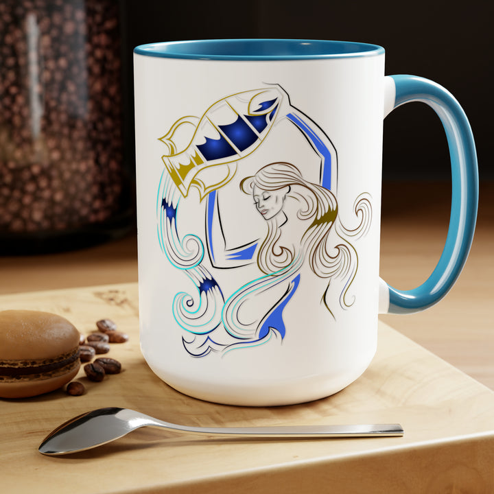Written in the Stars Two-Tone Coffee Mugs - 15oz - Aquarius