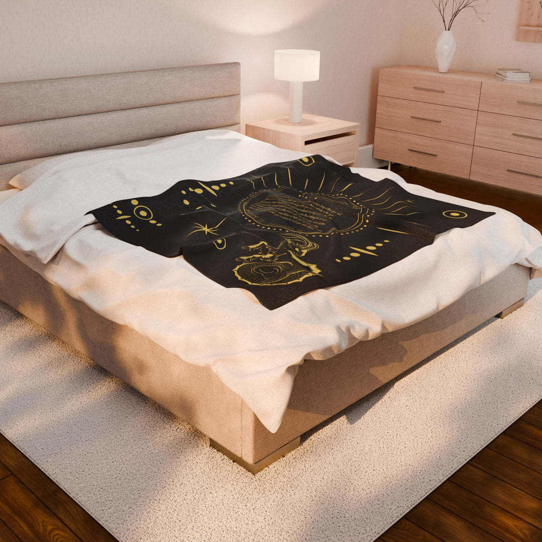 Capricorn Acrostic Poem Velveteen Blanket