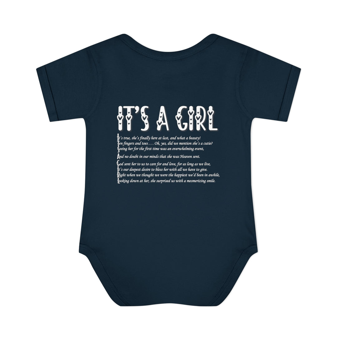 It's a Girl Acrostic Poem Baby Bodysuit - Ducky Design