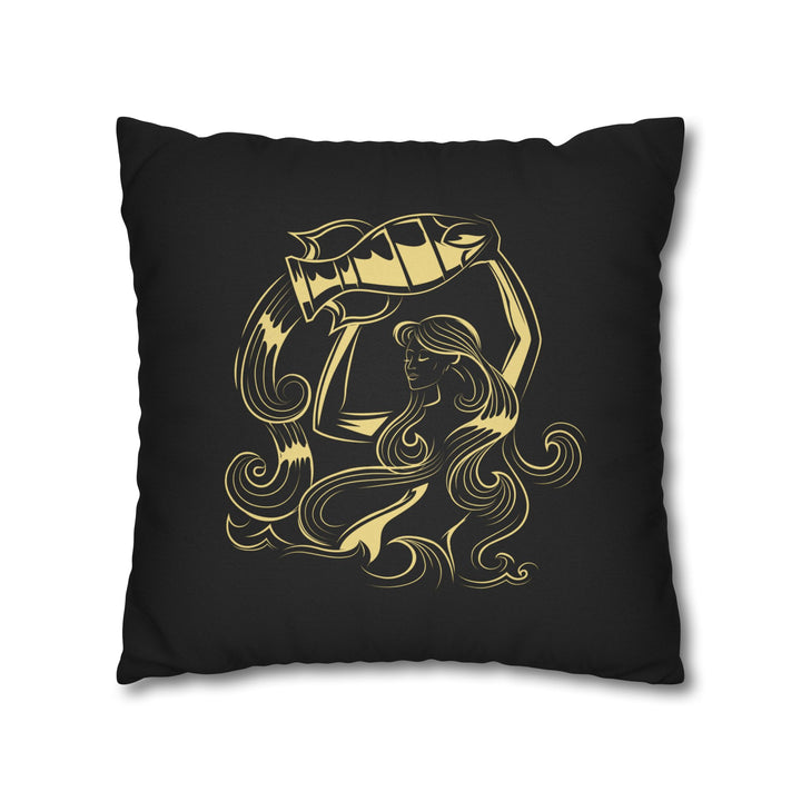 Aquarius Acrostic Poem Pillow Cover
