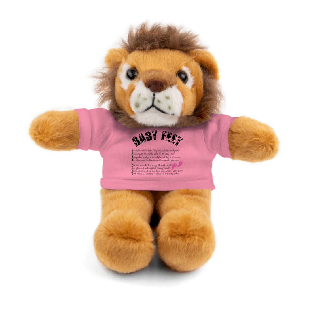 Baby Feet Acrostic Poem Stuffed Animal Collection with T-Shirt - Pink Footprints