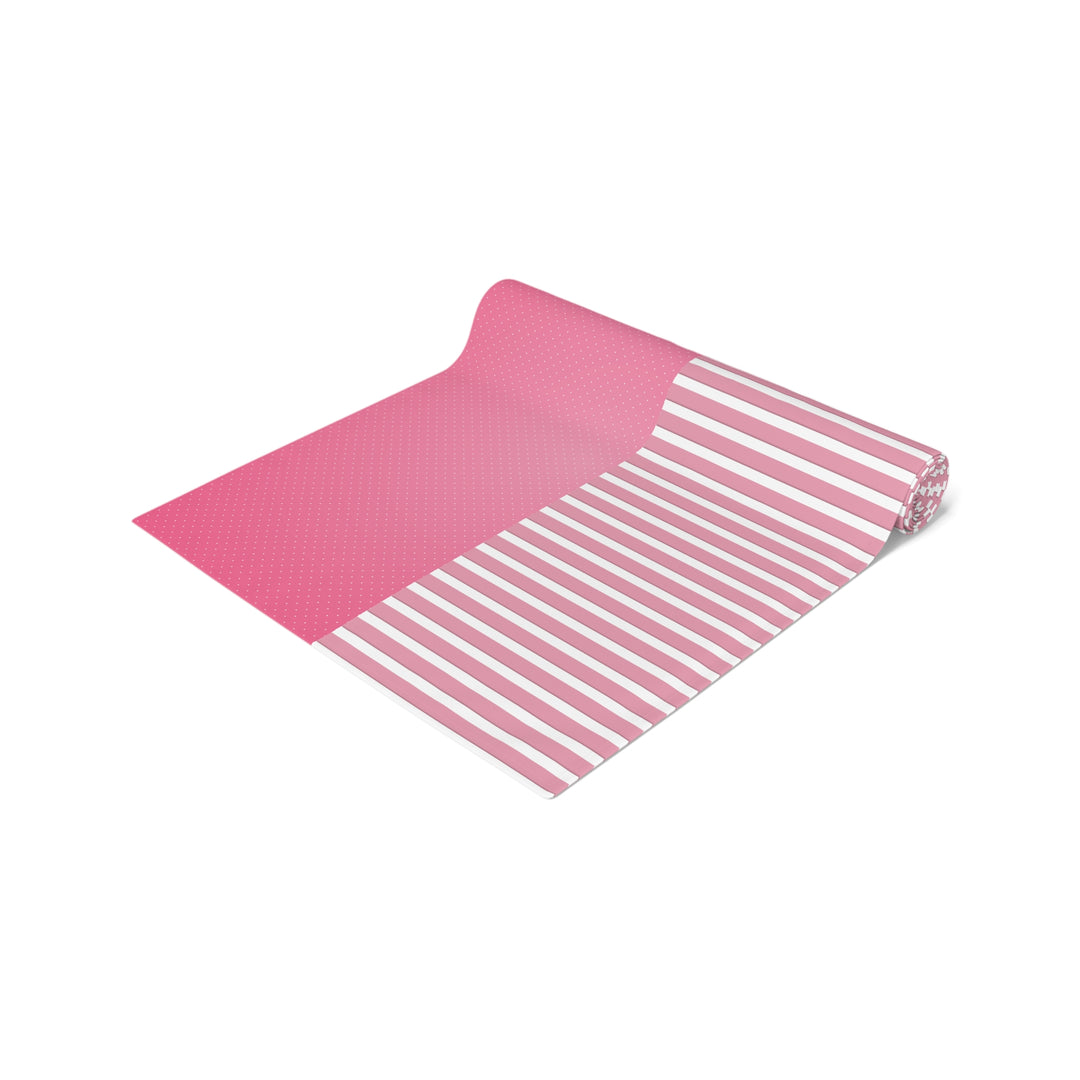 It’s a Girl Table Runner - Pink-White Stripes - Personalized
