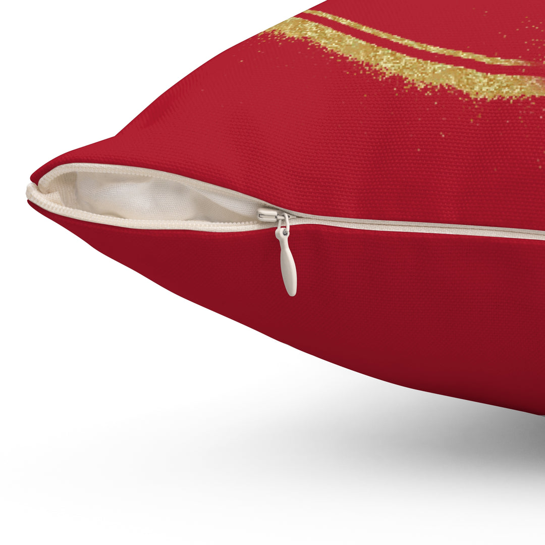 "Lead" Acrostic Poem Pillow from "Learn, Lead, Believe" Collection - Red