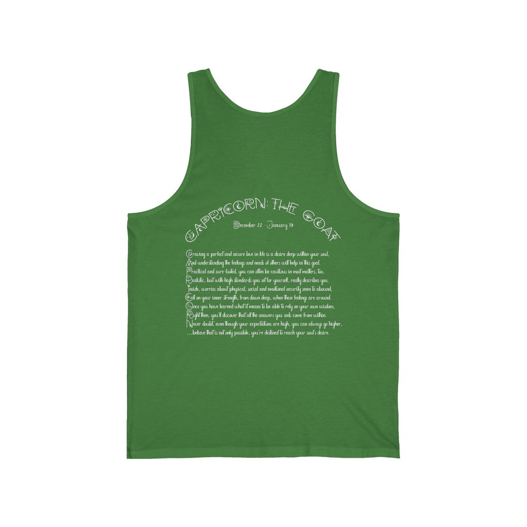 “Capricorn” Unisex Acrostic Poem Jersey Tank