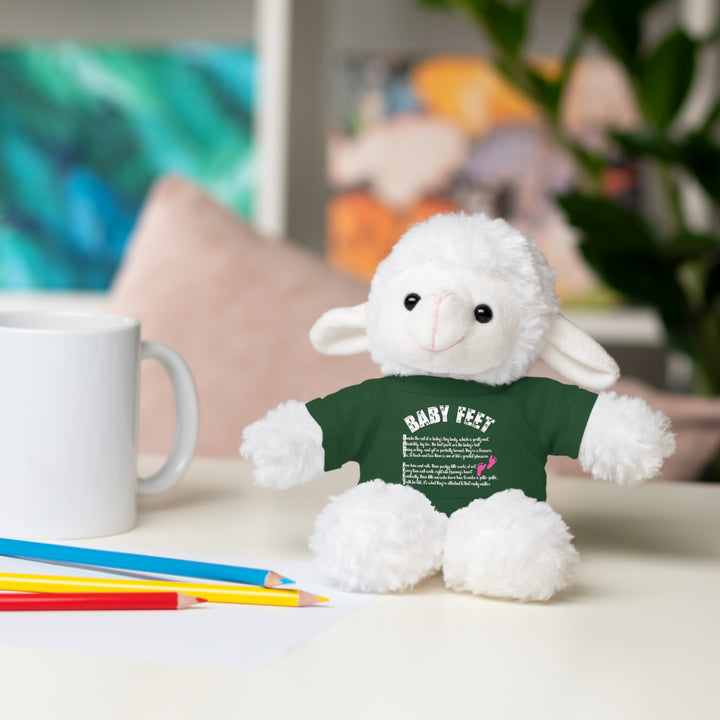 Baby Steps Stuffed Animals with Tee - Baby Feet - Pink Footprints