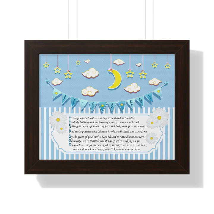 Baby Steps "It's a Boy" Framed Print Collection - No Personalization