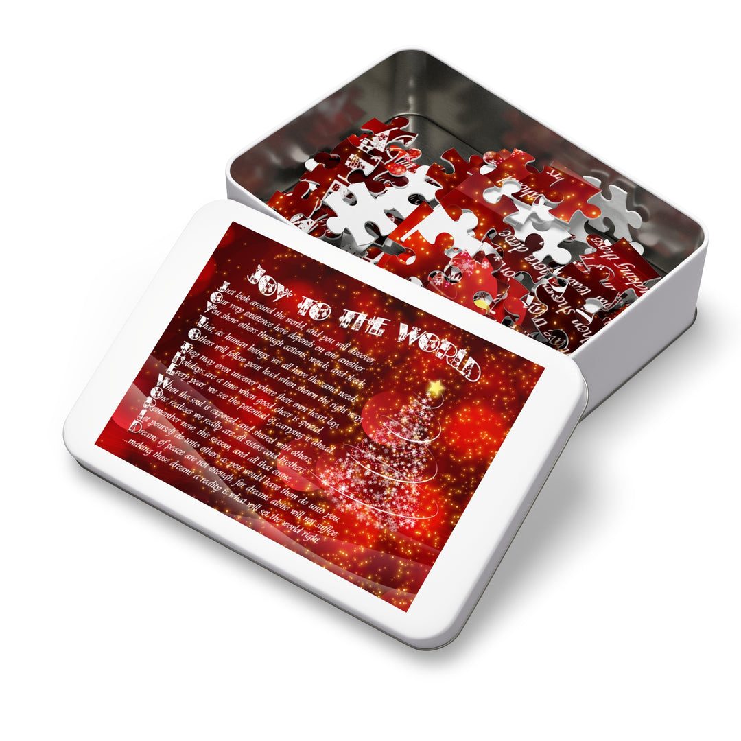 Joy to the World Acrostic Poem Puzzle - Swirl- Tin Box