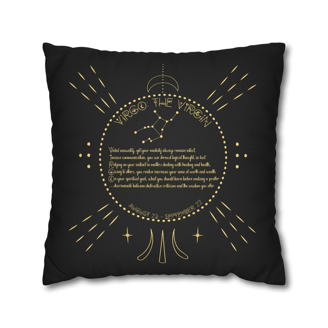 Virgo Acrostic Poem Pillow Cover