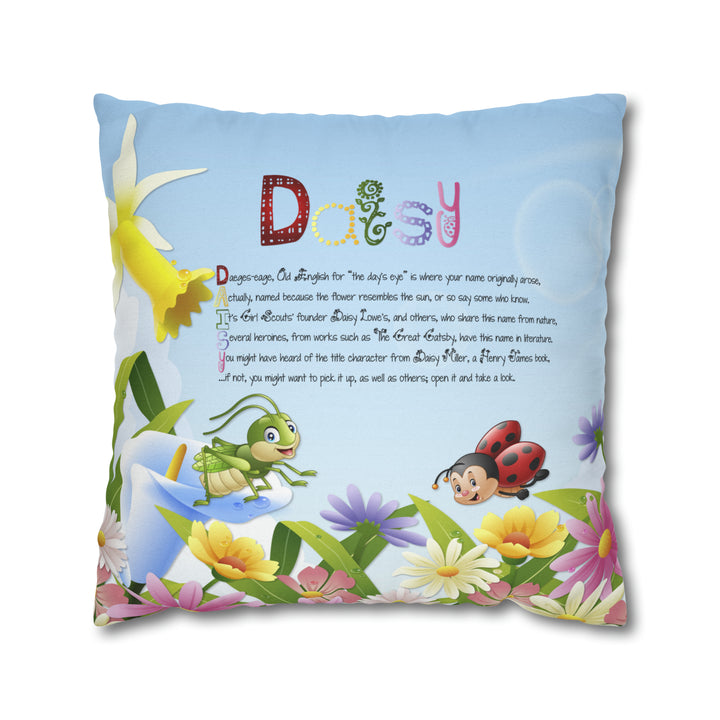 Namesakes Pillow Case Cover with Acrostic Poem Spelling Out a Name