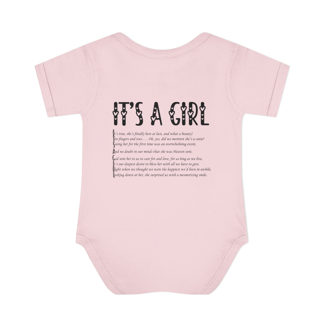 It's a Girl Acrostic Poem Baby Bodysuit - Ducky Design