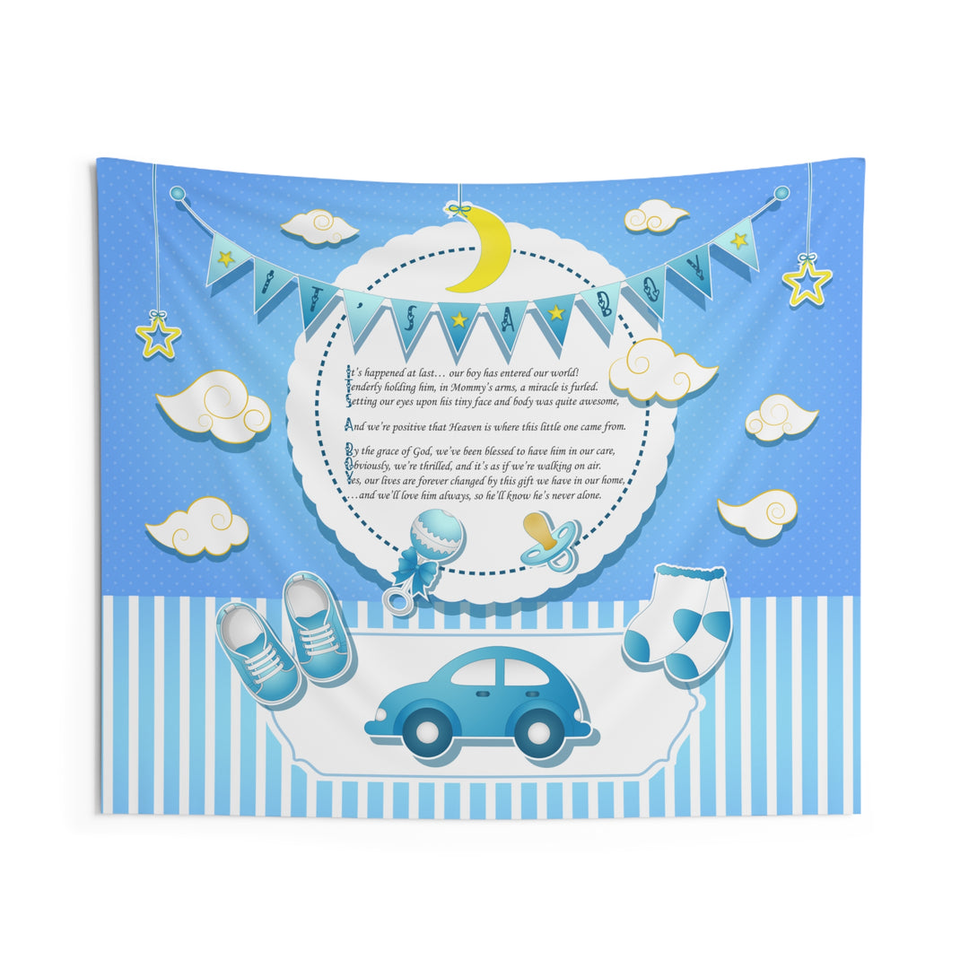 "It's a Boy" Acrostic Poem Baby Shower Backdrop - Baby Items