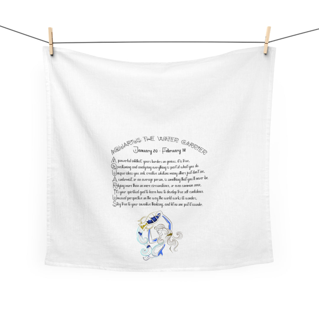Aquarius Acrostic Poem Celestial Tea Towel