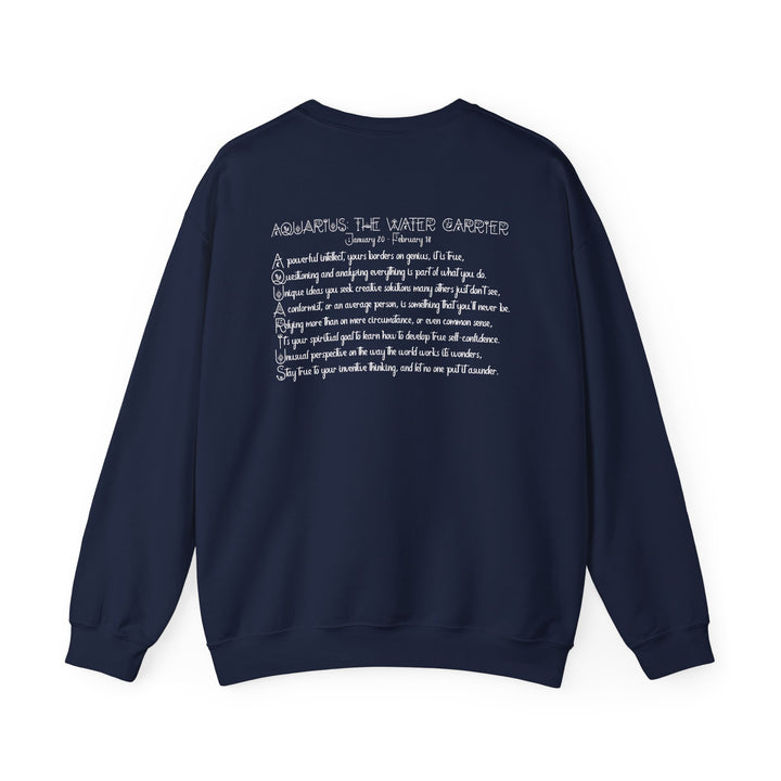 Aquarius Acrostic Poem Astrology Sweatshirt - Unisex