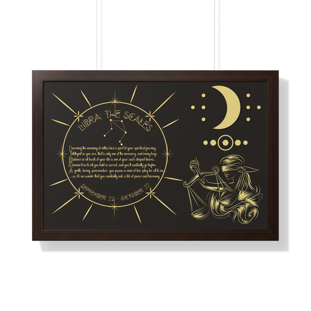 Written in the Stars Framed Acrostic Poem Print - Libra