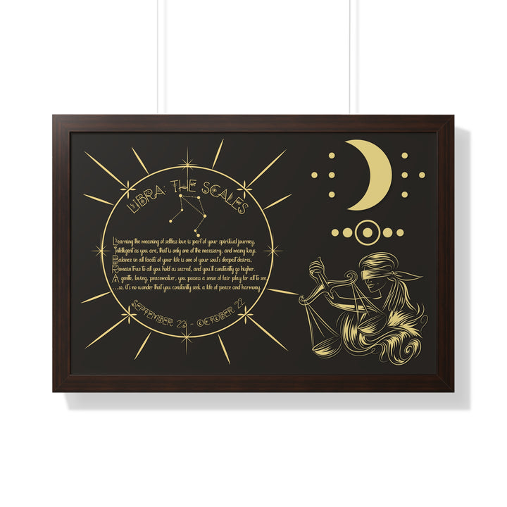 Written in the Stars Framed Acrostic Poem Print - Libra