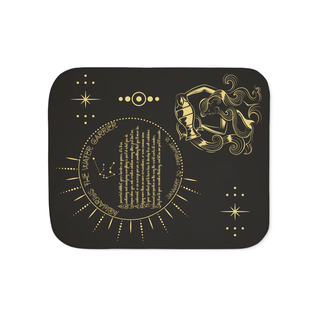 Written in the Stars Sherpa Blanket - Aquarius