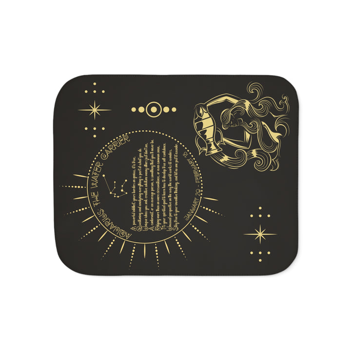 Written in the Stars Sherpa Blanket - Aquarius
