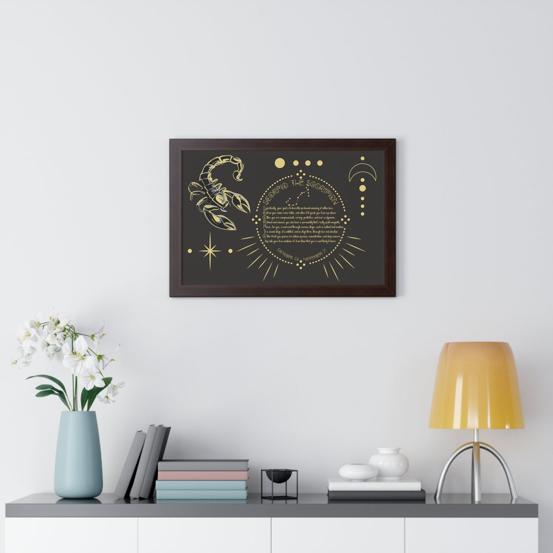 Written in the Stars Framed Acrostic Poem Print - Scorpio
