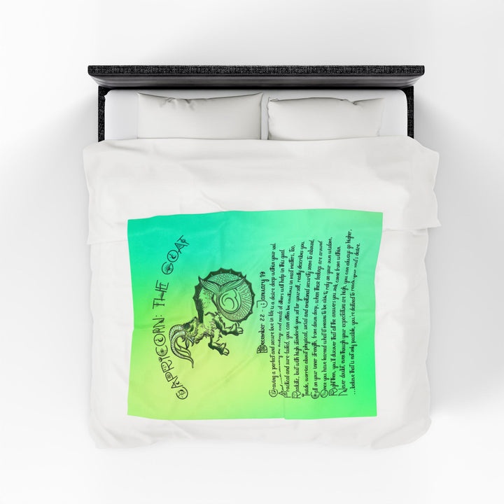Capricorn Acrostic Poem Velveteen Plush Blanket