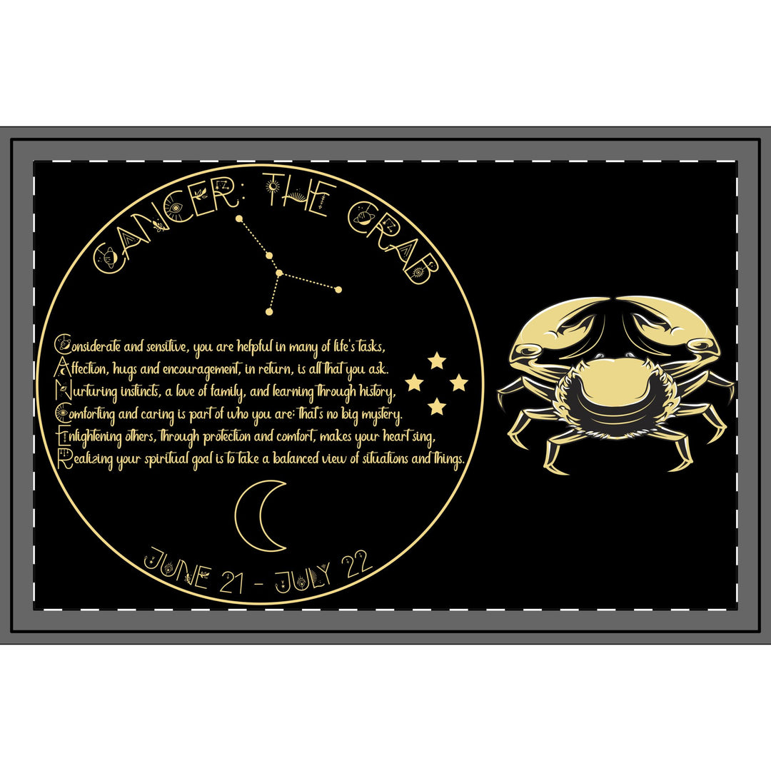 Cancer Acrostic Poem Large Hardboard Serving Tray - 2