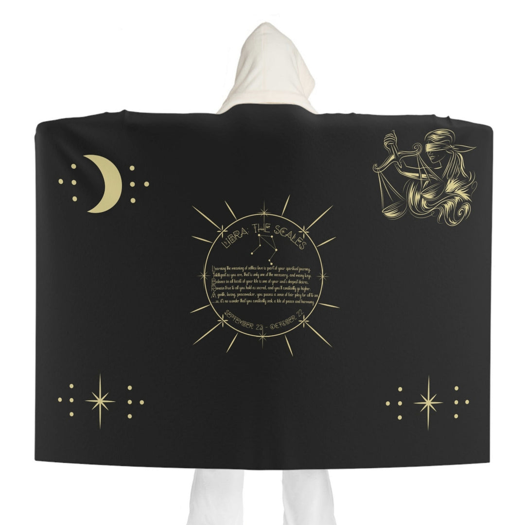 Libra Acrostic Poem Sherpa Hooded Blanket