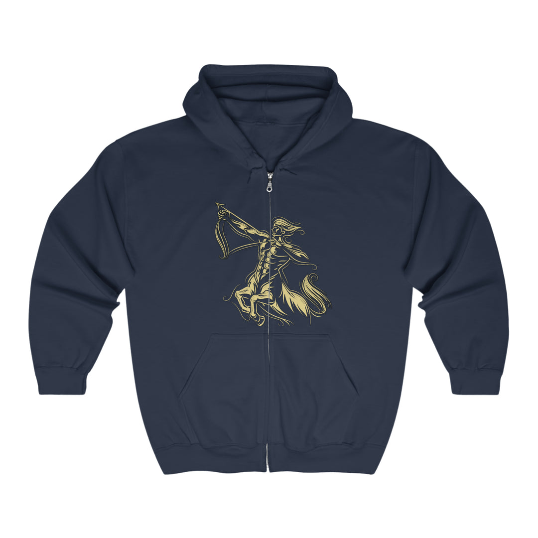 Written in the Stars Unisex Full Zip Hooded Sweatshirt - Sagittarius