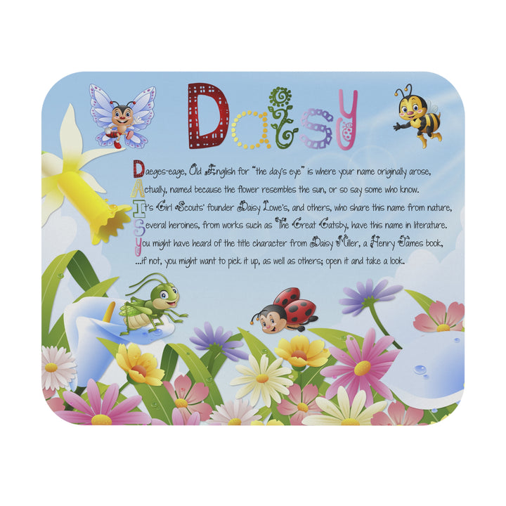 Namesakes Acrostic Poem Mouse Pad - Flowers and Insects