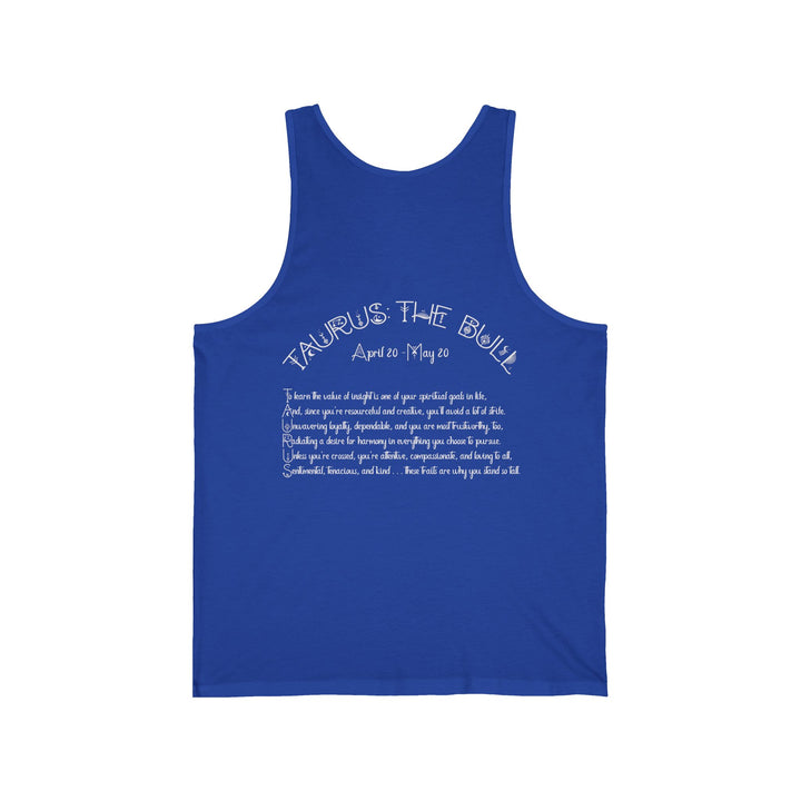 “Taurus” Unisex Acrostic Poem Jersey Tank