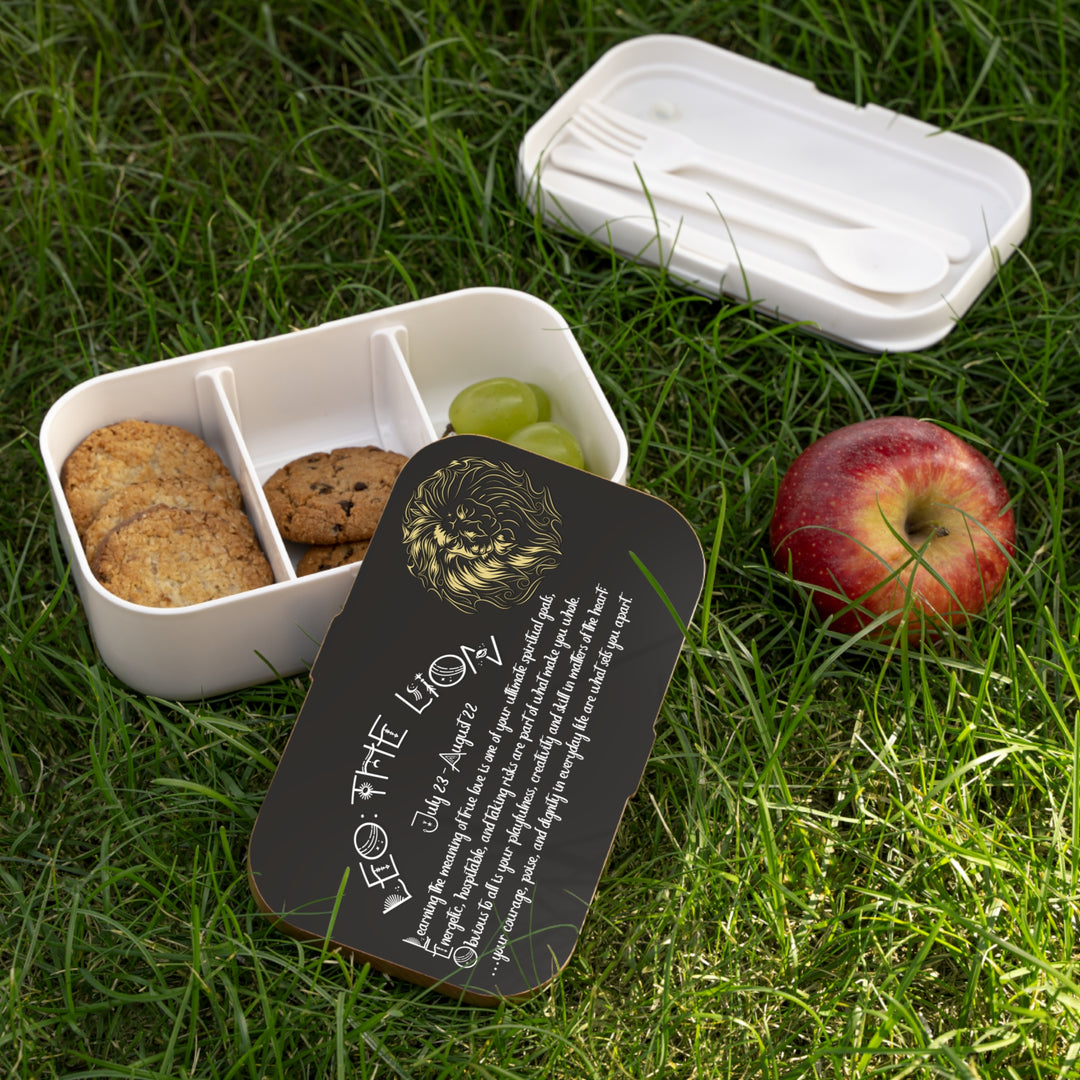 Leo Bento Acrostic Poem Bento Lunch Box - Wooden Lid